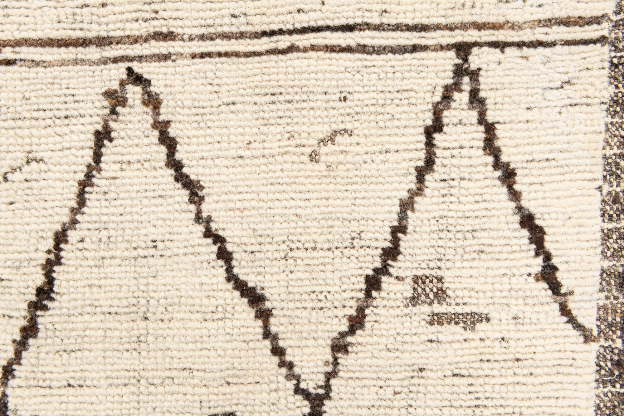 5' 4 x 7' 2 Hand Knotted Moroccan Wool Rug