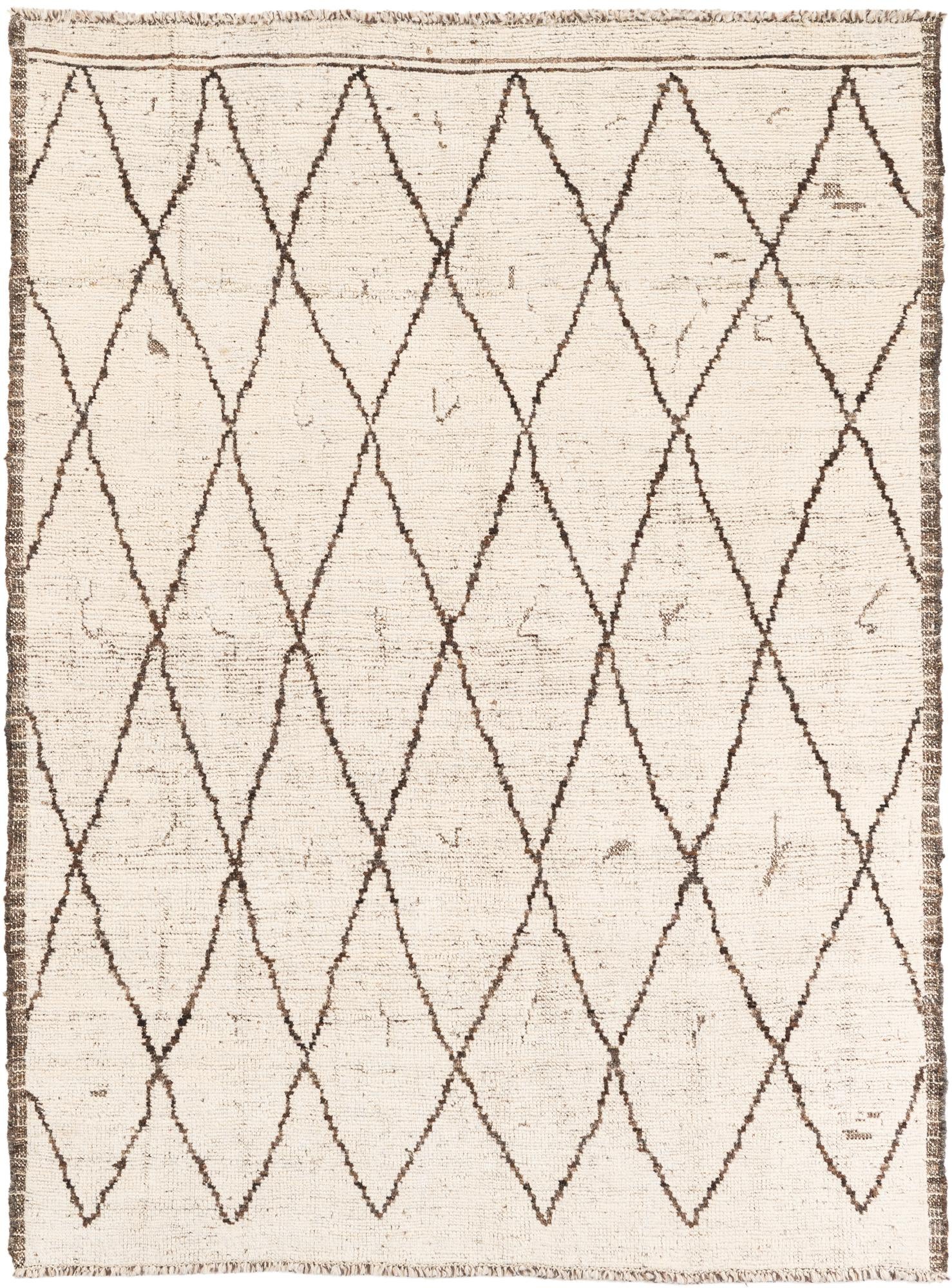 5' 4 x 7' 2 Hand Knotted Moroccan Wool Rug