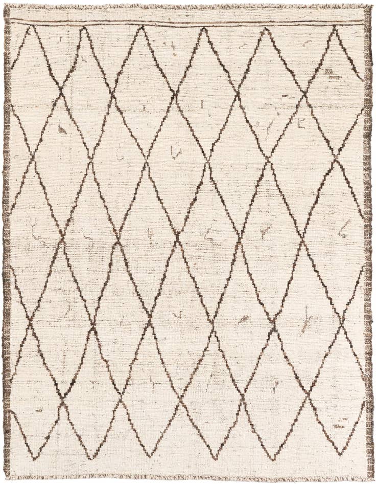 Detail image of 5' 4 x 7' 2 Hand Knotted Moroccan Wool Rug