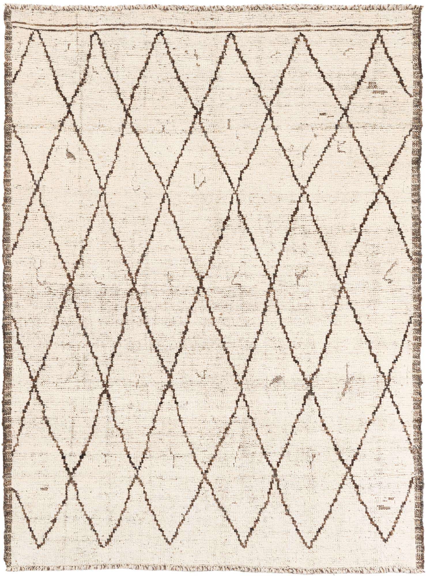 5' 4 x 7' 2 Hand Knotted Moroccan Wool Rug