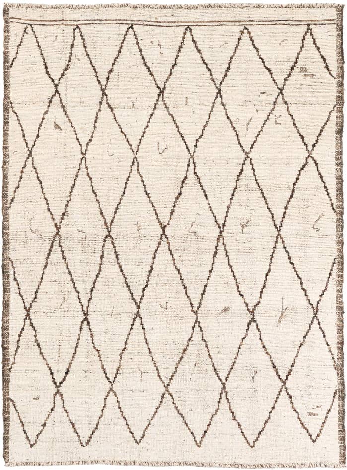 Detail image of 5' 4 x 7' 2 Hand Knotted Moroccan Wool Rug