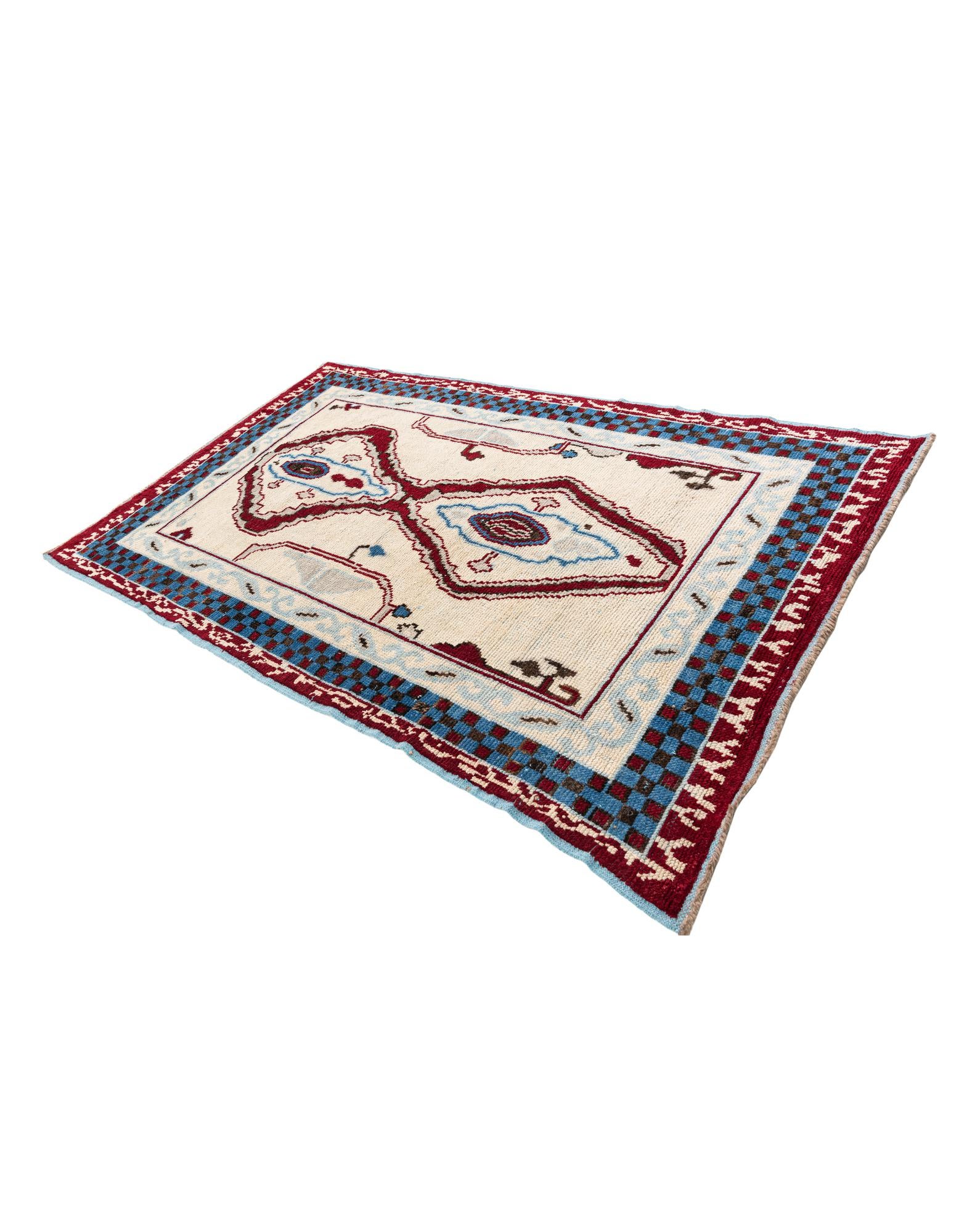 5' 10 x 9' 6 Hand Knotted Moroccan Wool Rug