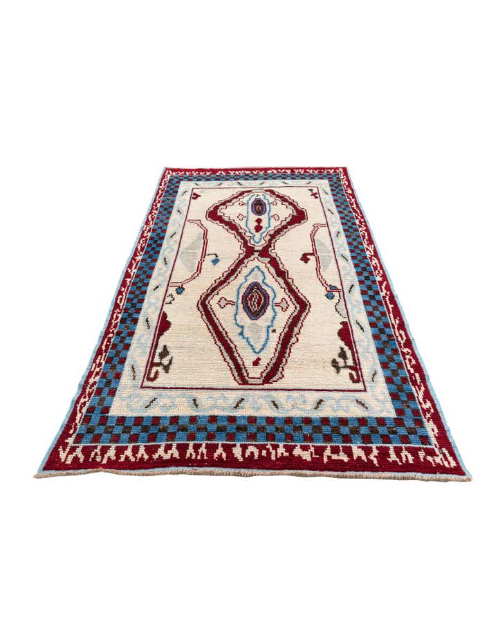 5' 10 x 9' 6 Hand Knotted Moroccan Wool Rug
