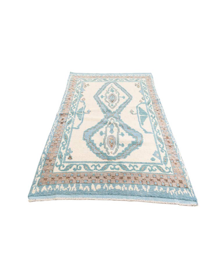 Detail image of 5' 5 x 9' Hand Knotted Moroccan Wool Rug