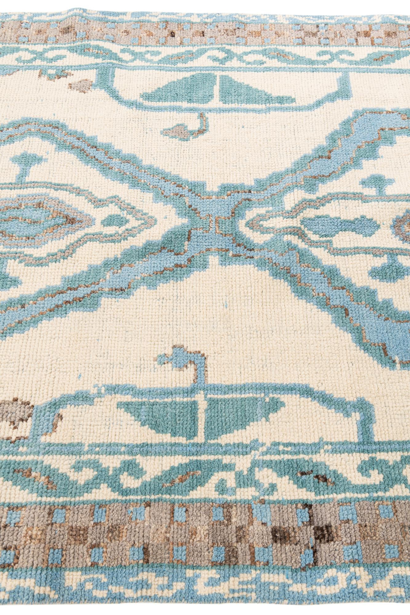5' 5 x 9' Hand Knotted Moroccan Wool Rug