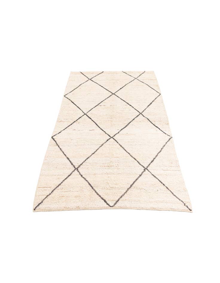 Detail image of 4' 10 x 7' 10 Hand Knotted Moroccan Wool Rug