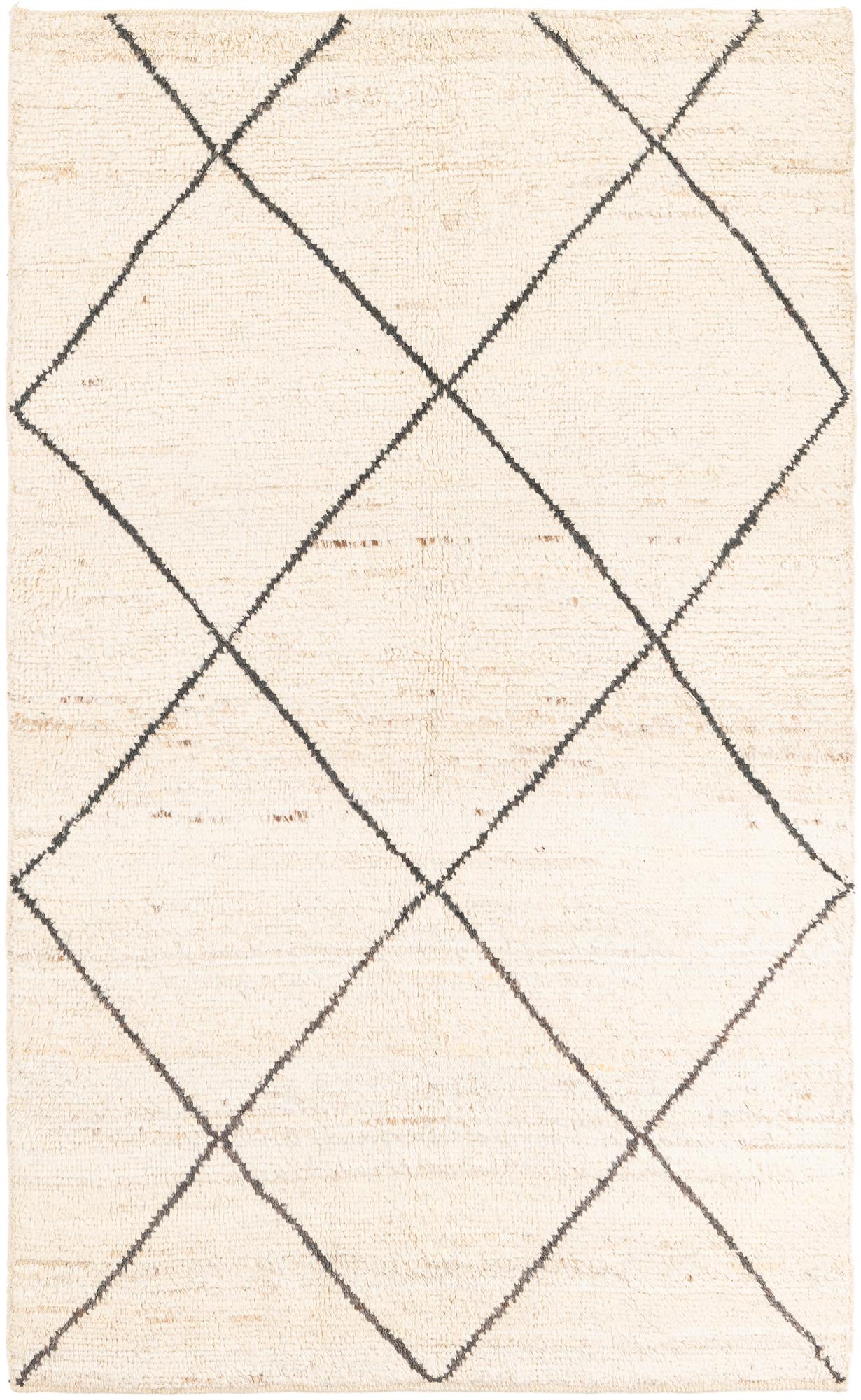 4' 10 x 7' 10 Hand Knotted Moroccan Wool Rug