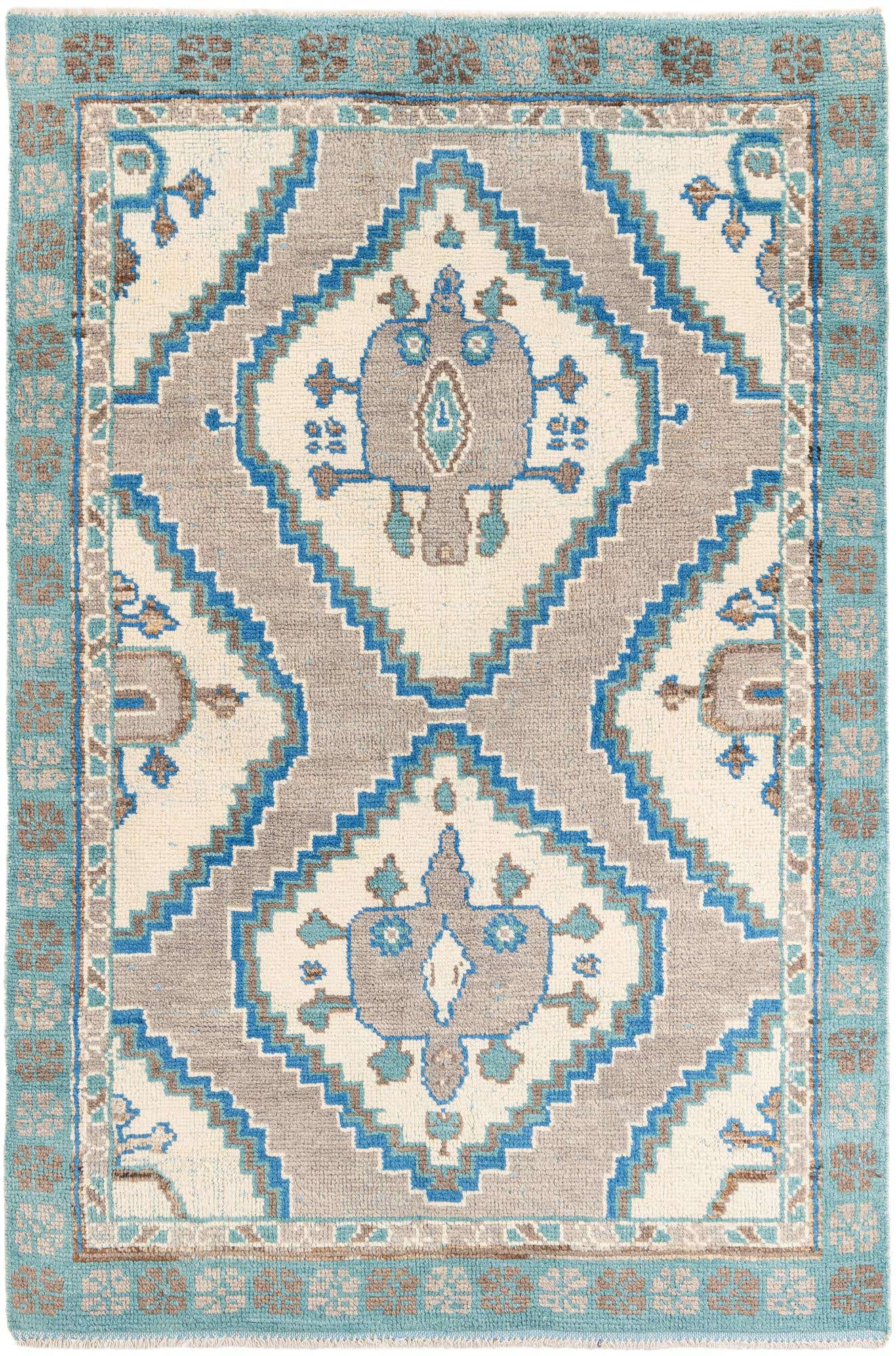 6' x 9' Hand Knotted Moroccan Wool Rug