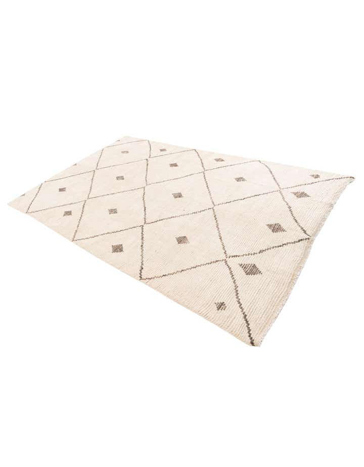 6' 1 x 9' 9 Hand Knotted Moroccan Wool Rug