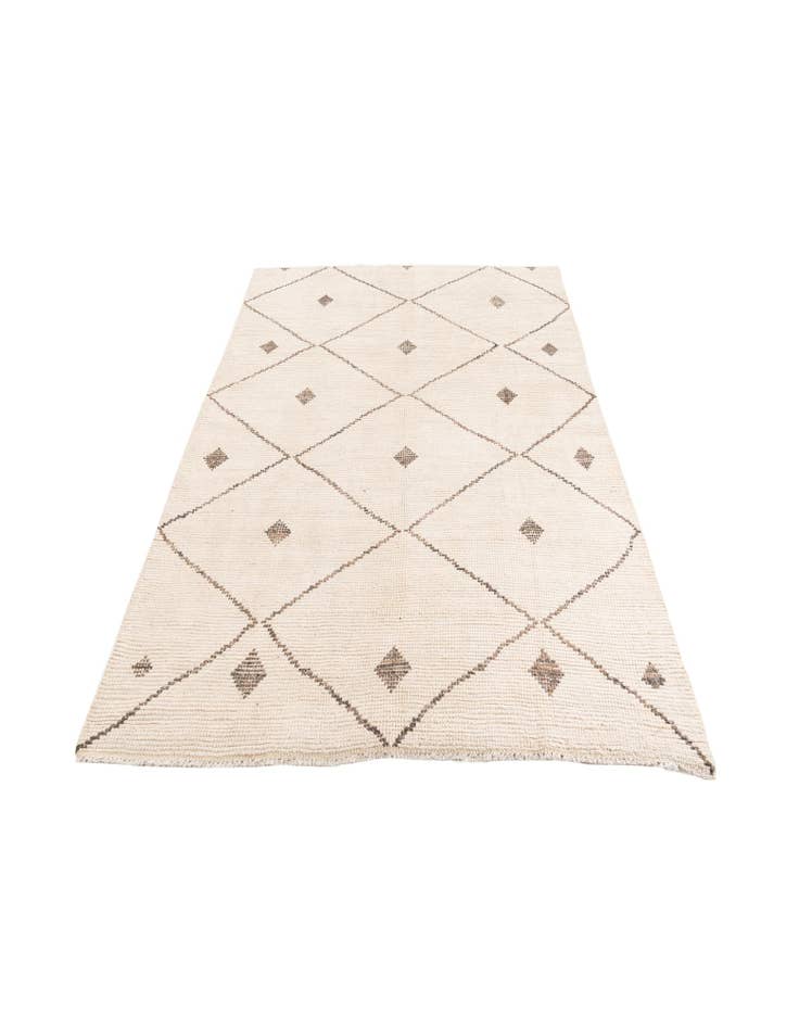 Detail image of 6' 1 x 9' 9 Hand Knotted Moroccan Wool Rug