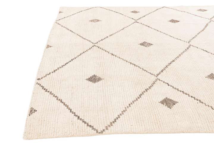 6' 1 x 9' 9 Hand Knotted Moroccan Wool Rug