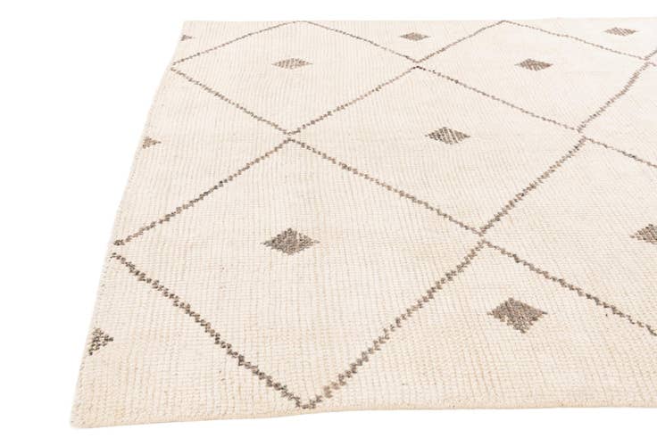 Detail image of 6' 1 x 9' 9 Hand Knotted Moroccan Wool Rug