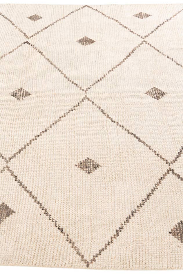 Detail image of 6' 1 x 9' 9 Hand Knotted Moroccan Wool Rug