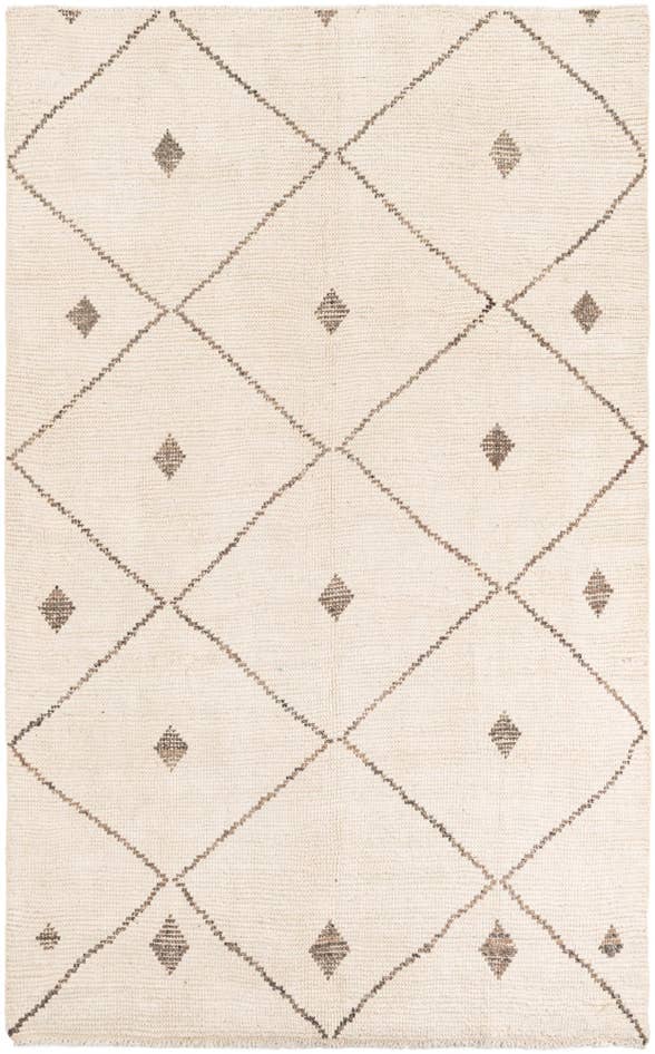 Detail image of 6' 1 x 9' 9 Hand Knotted Moroccan Wool Rug