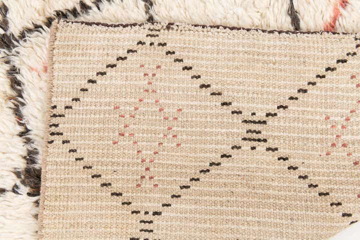 6' x 9' 4 Hand Knotted Moroccan Wool Rug
