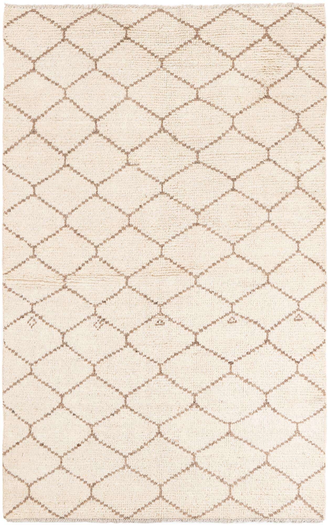 5' 2 x 8' 1 Hand Knotted Moroccan Wool Rug