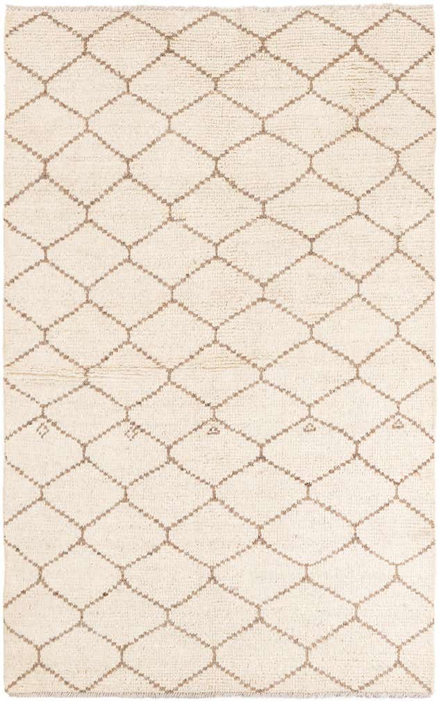 5' 2 x 8' 1 Hand Knotted Moroccan Wool Rug