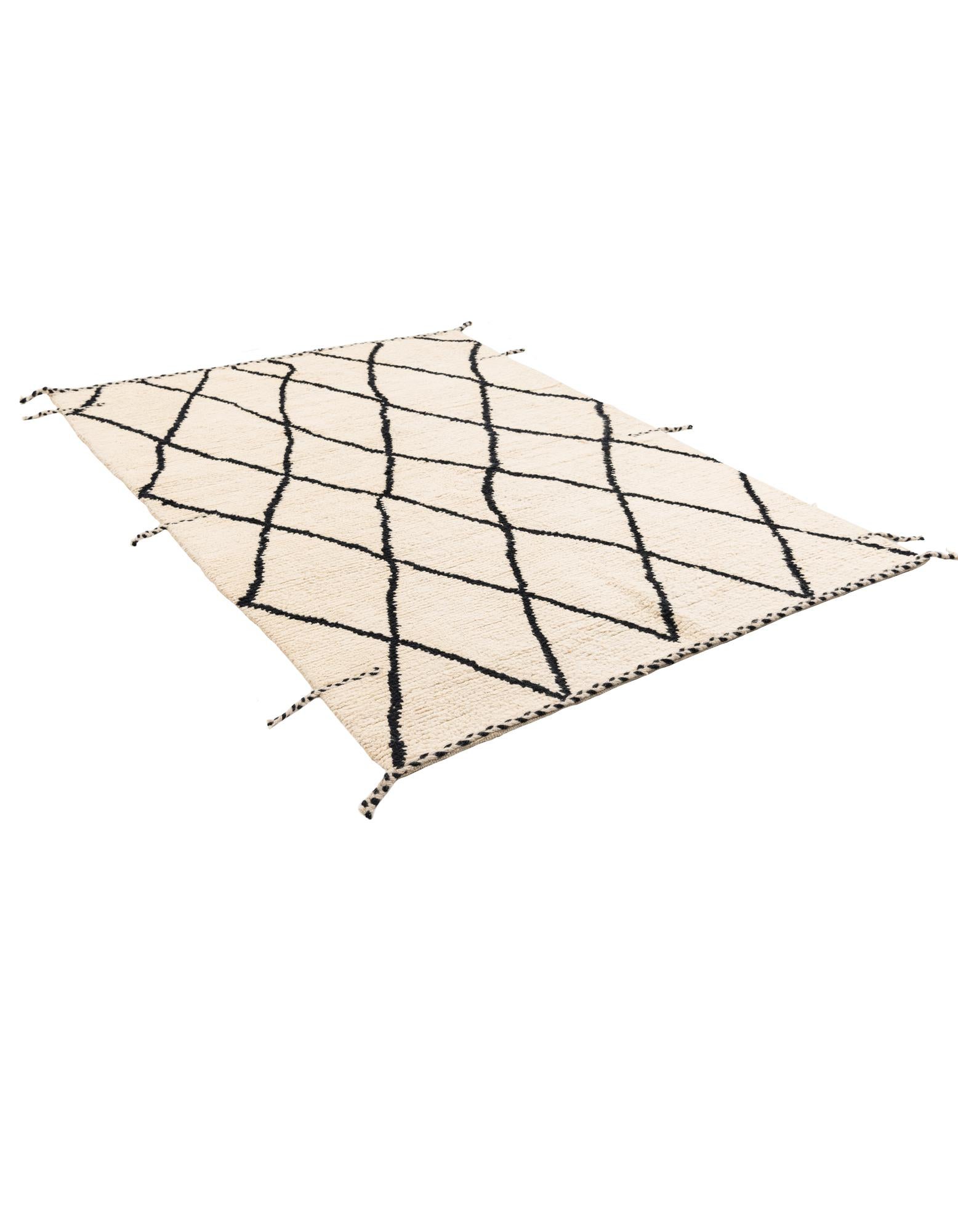 5' 3 x 7' 3 Hand Knotted Moroccan Wool Rug