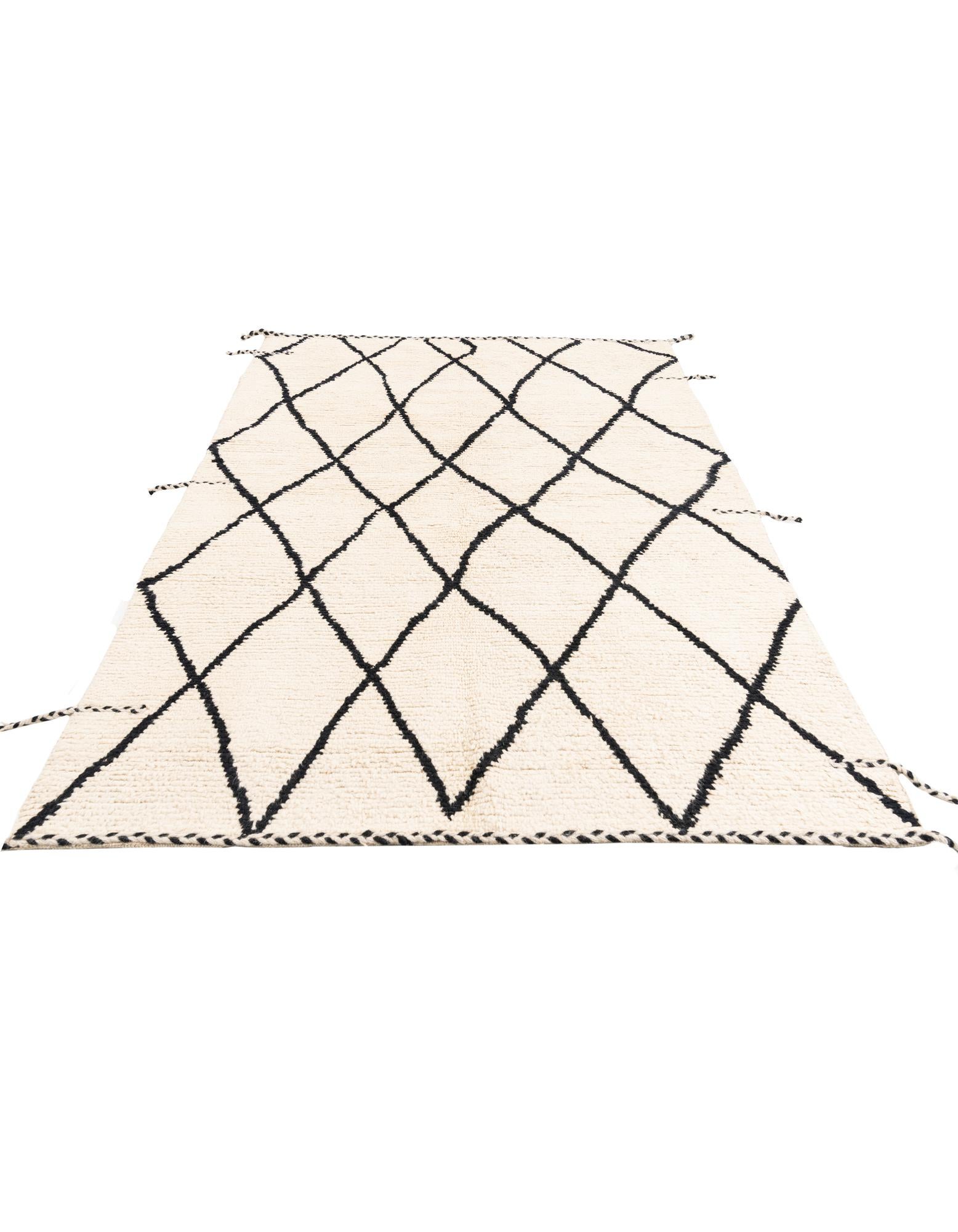 5' 3 x 7' 3 Hand Knotted Moroccan Wool Rug