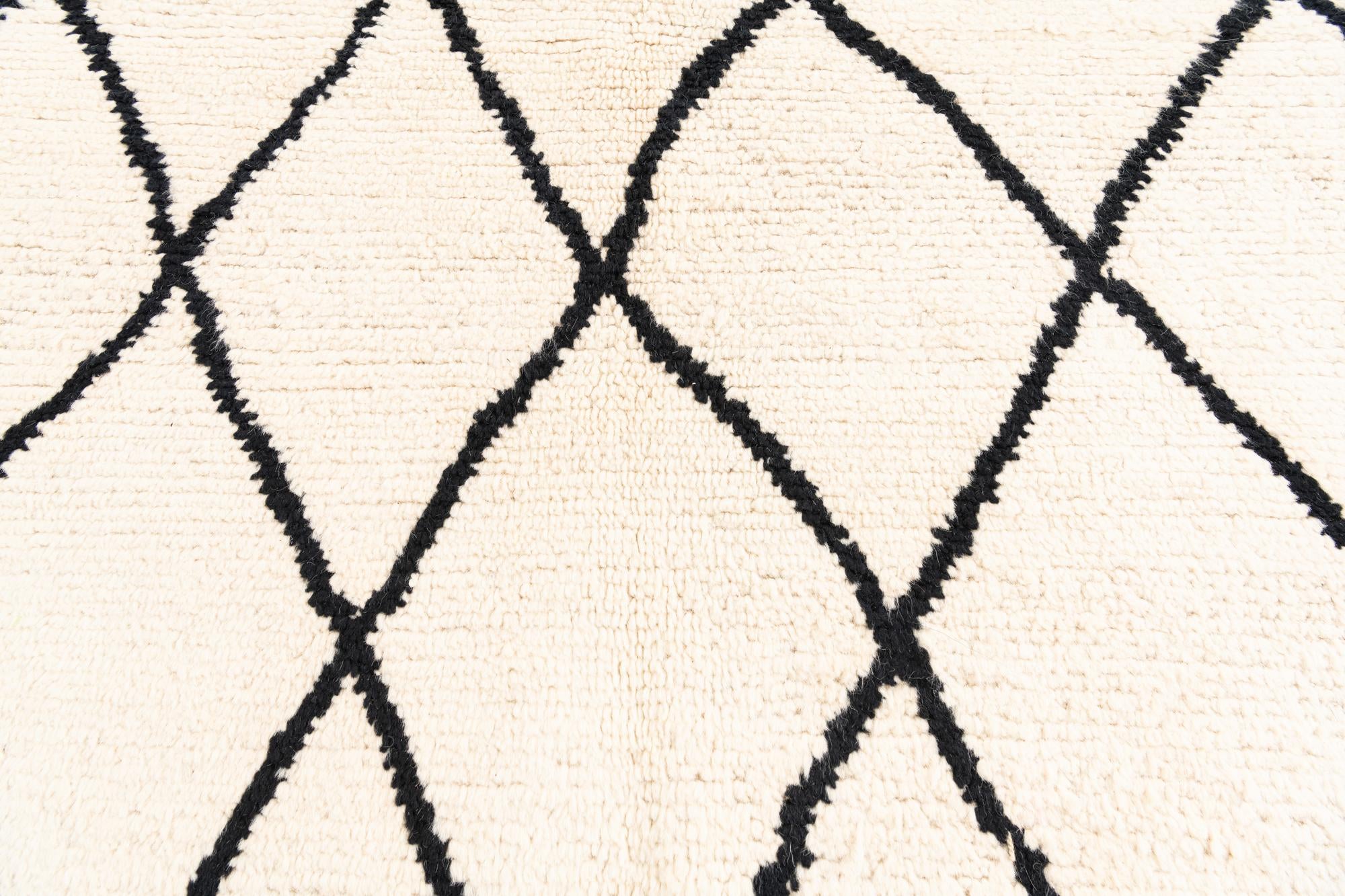 5' 3 x 7' 3 Hand Knotted Moroccan Wool Rug