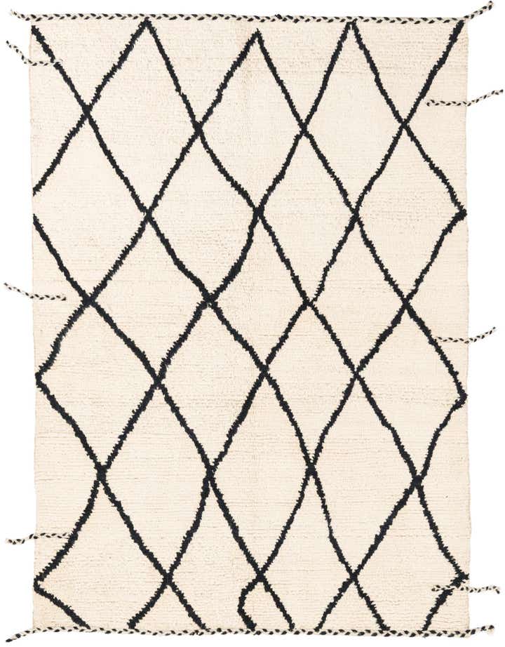5' 3 x 7' 3 Hand Knotted Moroccan Wool Rug