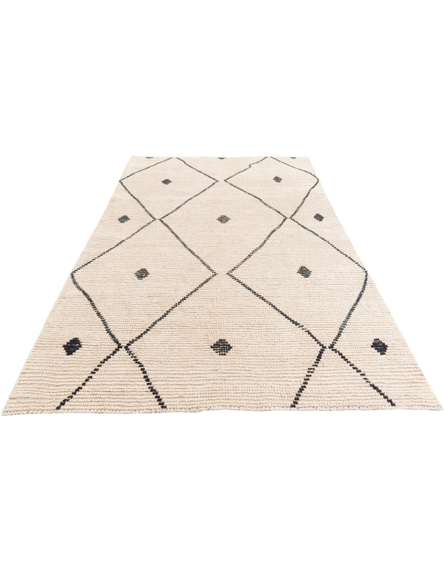 5' 2 x 8' Hand Knotted Moroccan Wool Rug