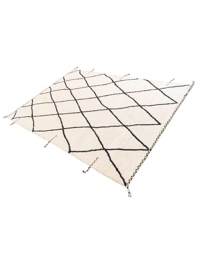 6' 2 x 8' 10 Hand Knotted Moroccan Wool Rug