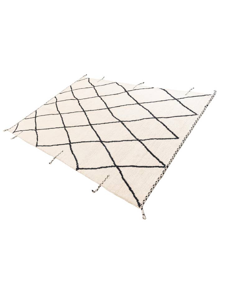 Detail image of 6' 2 x 8' 10 Hand Knotted Moroccan Wool Rug