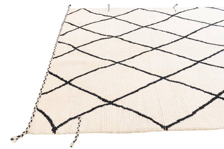 Detail image of 6' 2 x 8' 10 Hand Knotted Moroccan Wool Rug