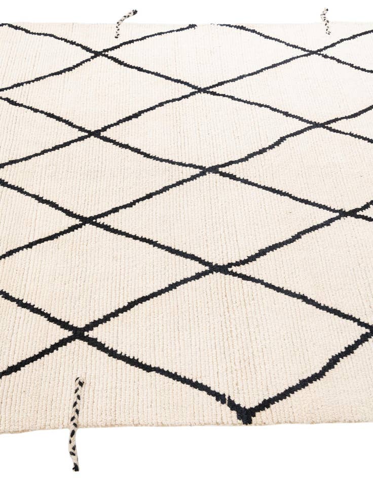 Detail image of 6' 2 x 8' 10  Hand Knotted Moroccan Wool Rug