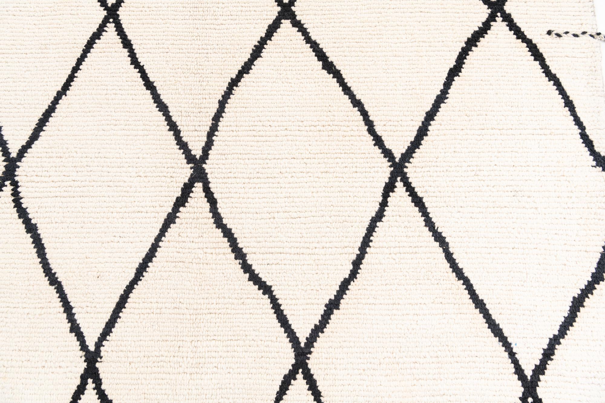 6' 2 x 8' 10 Hand Knotted Moroccan Wool Rug