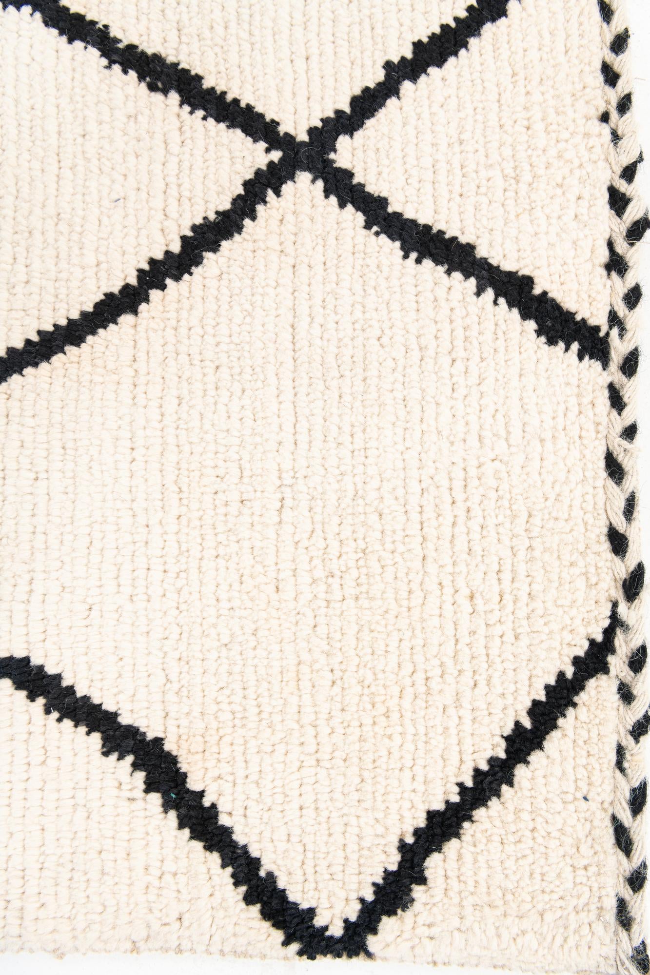 6' 2 x 8' 10 Hand Knotted Moroccan Wool Rug