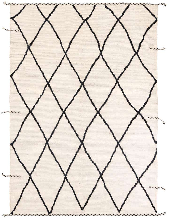 6' 2 x 8' 10 Hand Knotted Moroccan Wool Rug