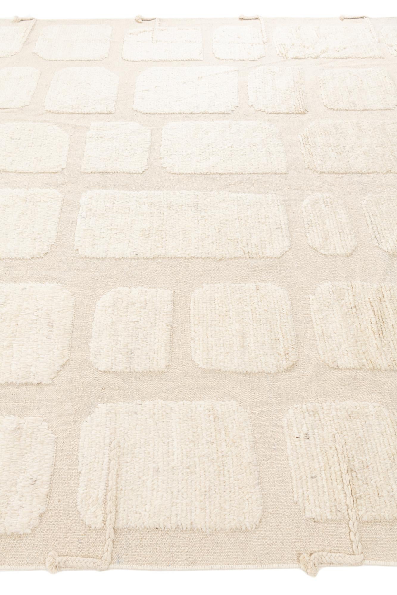 8' 1 x 11' 6 Hand Knotted Moroccan Wool Rug