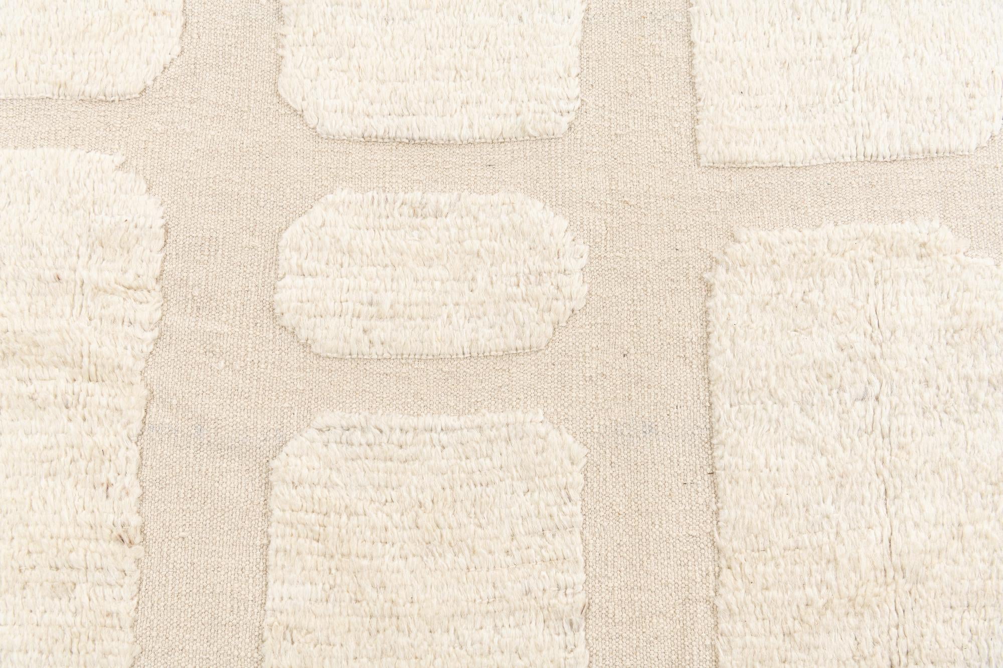 8' 1 x 11' 6 Hand Knotted Moroccan Wool Rug