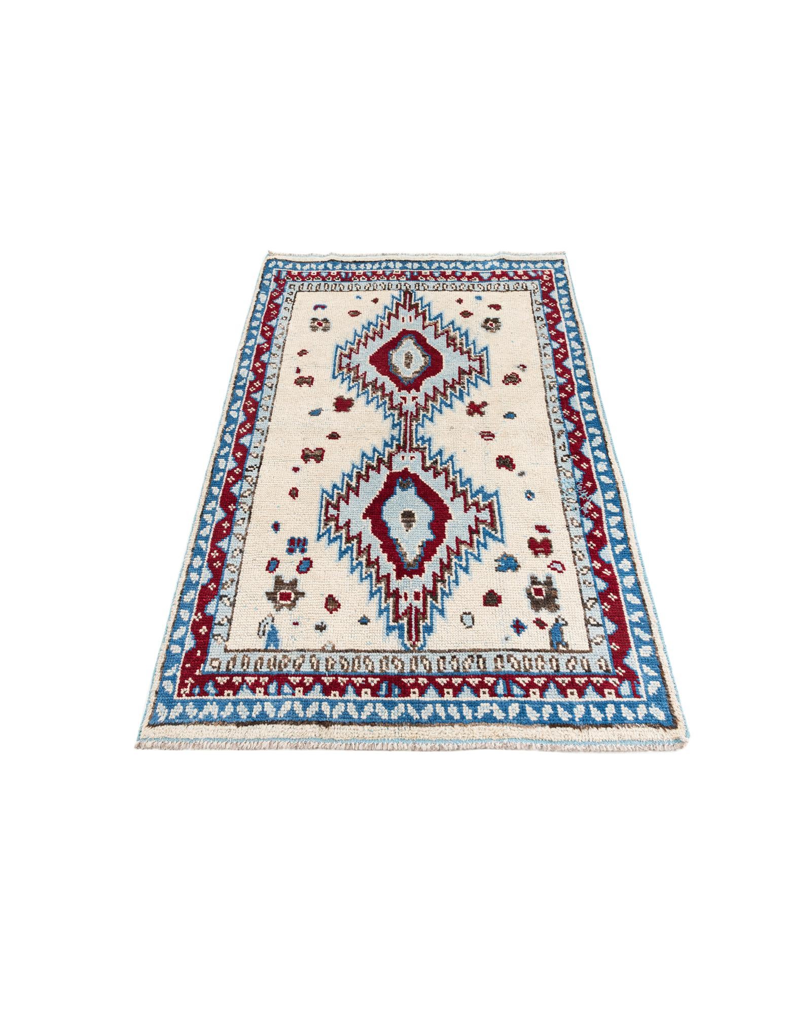 5' x 7' 6 Hand Knotted Moroccan Wool Rug