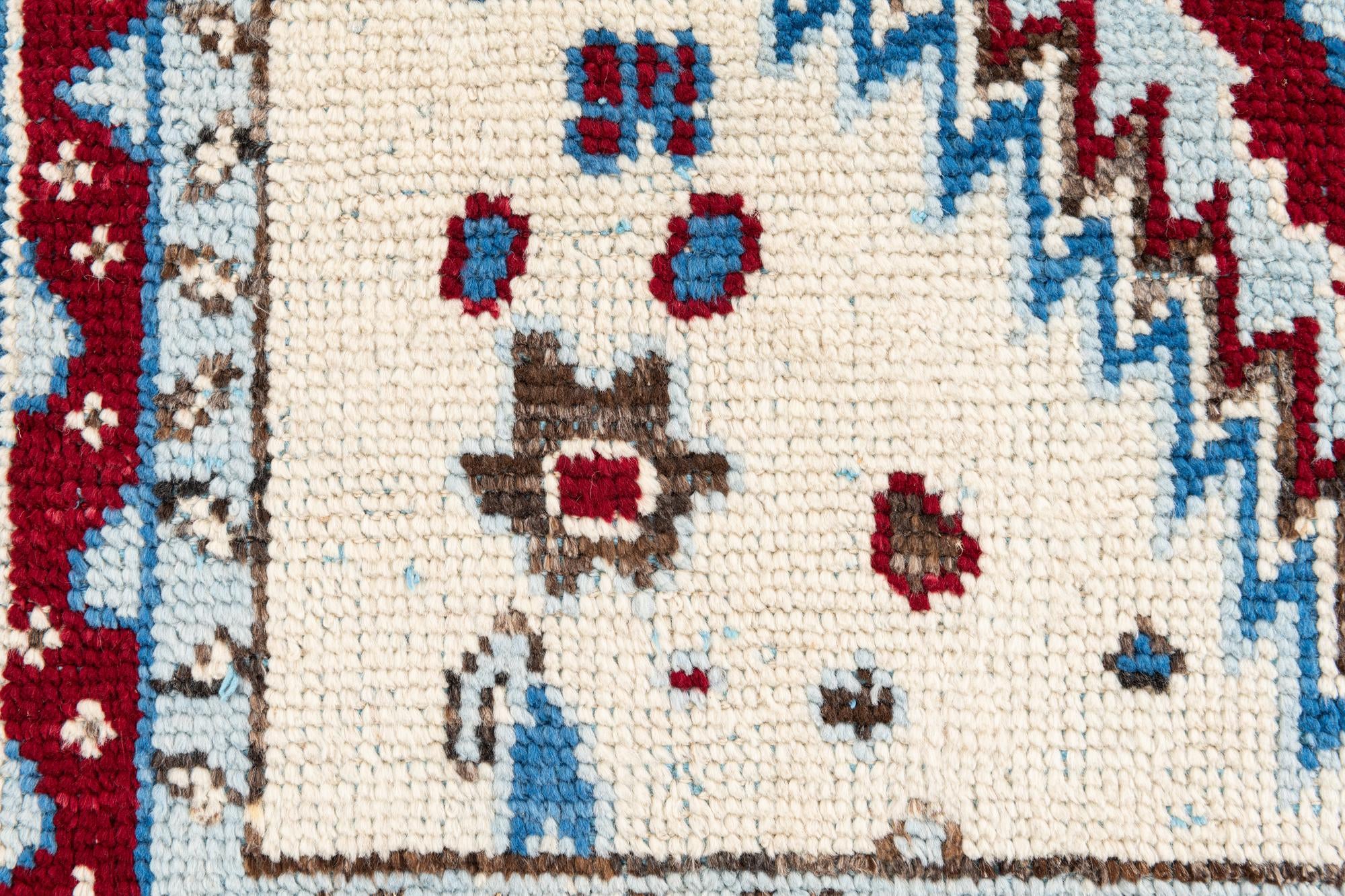 5' x 7' 6 Hand Knotted Moroccan Wool Rug