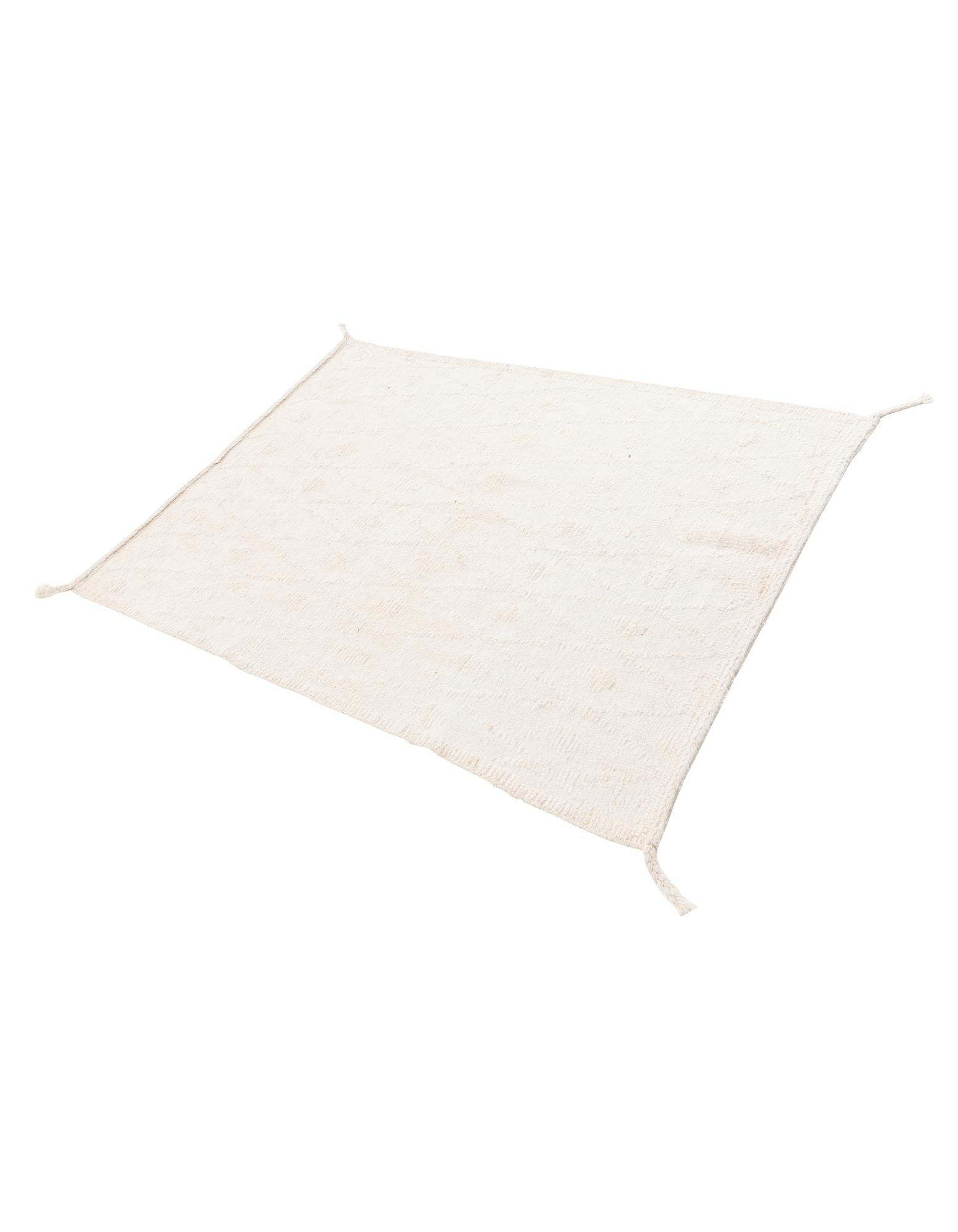 4' 2 x 5' 10 Hand Knotted Moroccan Wool Rug