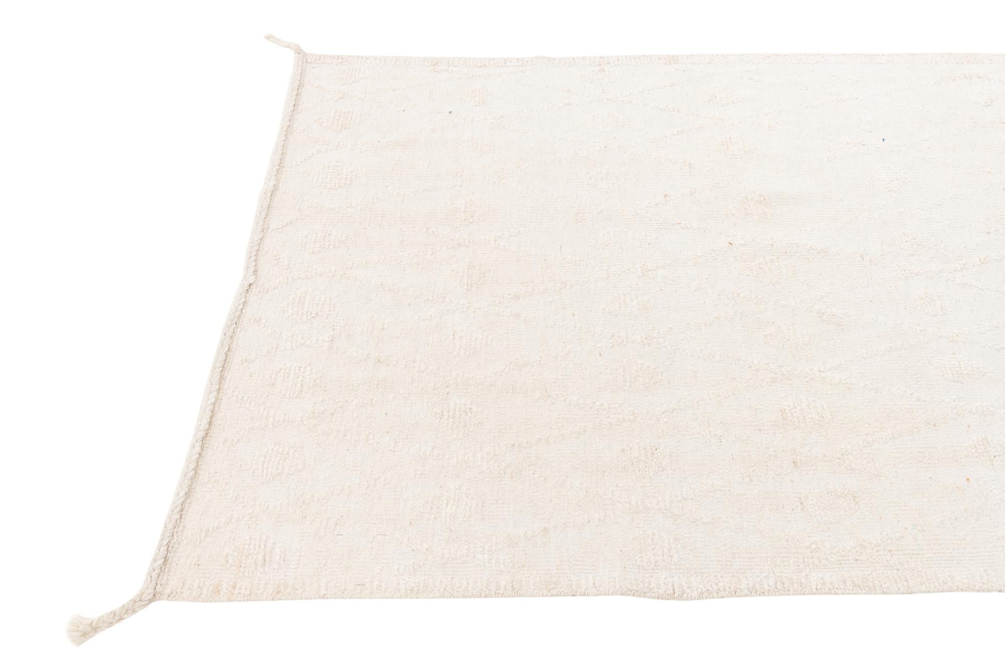 4' 2 x 5' 10 Hand Knotted Moroccan Wool Rug
