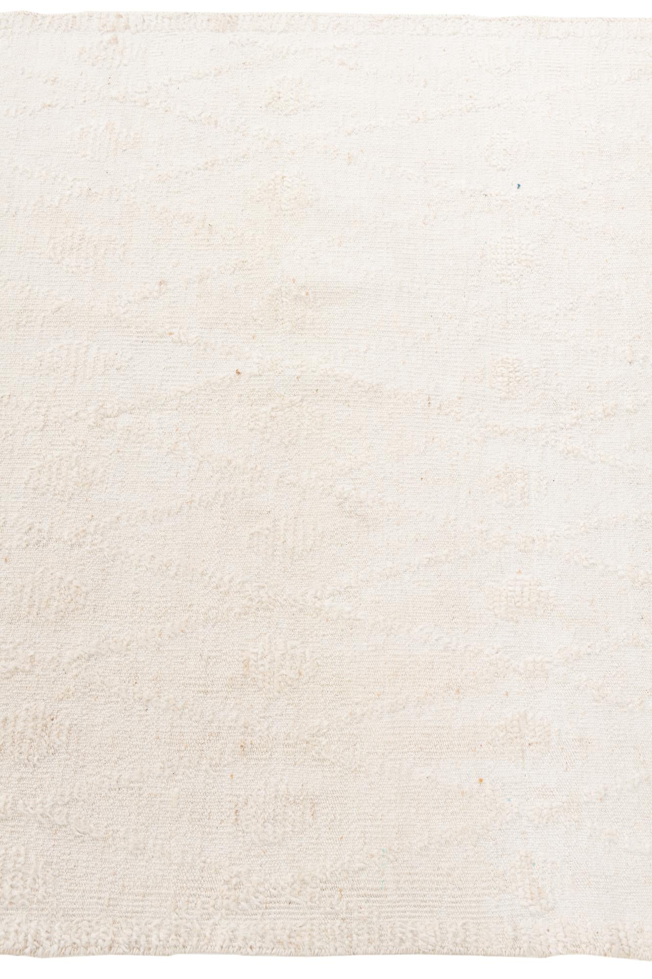 4' 2 x 5' 10 Hand Knotted Moroccan Wool Rug
