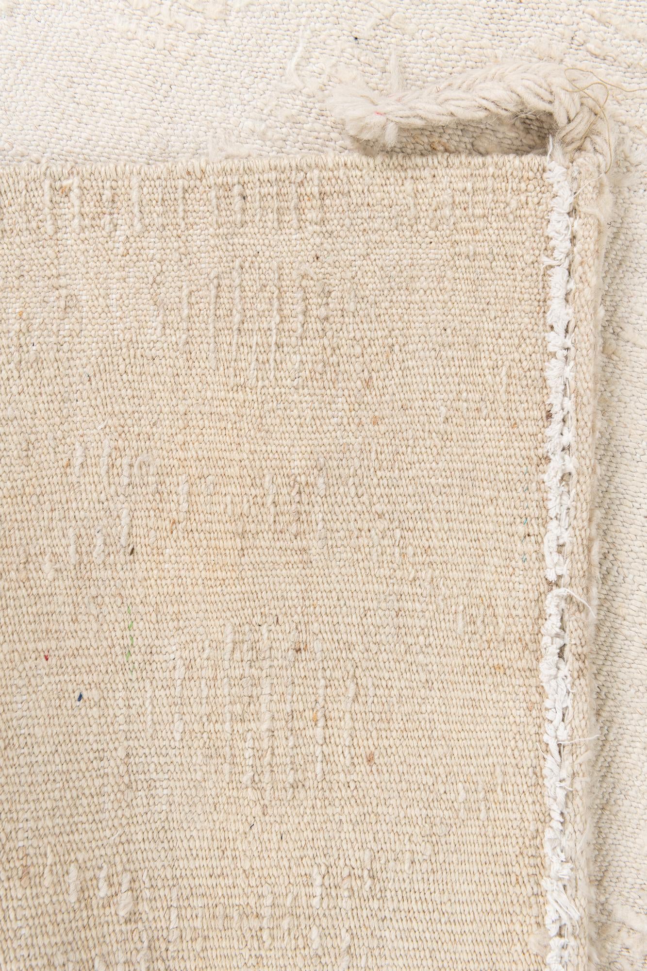 4' 2 x 5' 10 Hand Knotted Moroccan Wool Rug