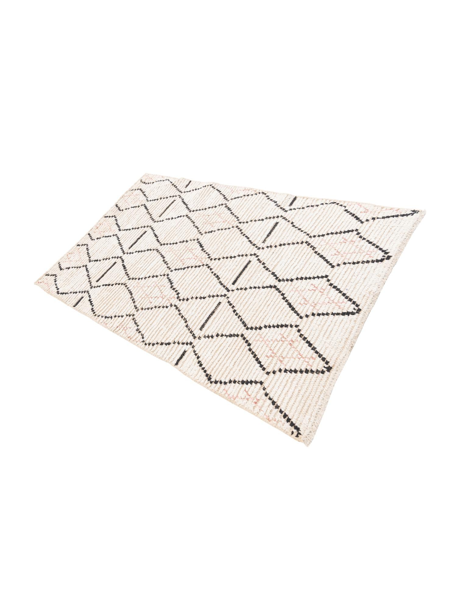 3' 2 x 5' 4 Hand Knotted Moroccan Wool Rug