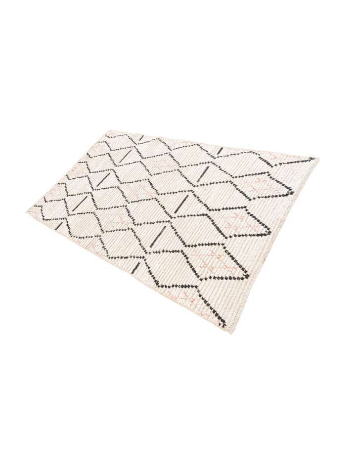 3' 2 x 5' 4 Hand Knotted Moroccan Wool Rug