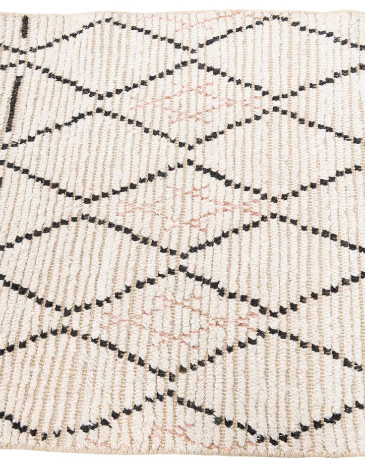 Detail image of 3' 2 x 5' 4  Hand Knotted Moroccan Wool Rug