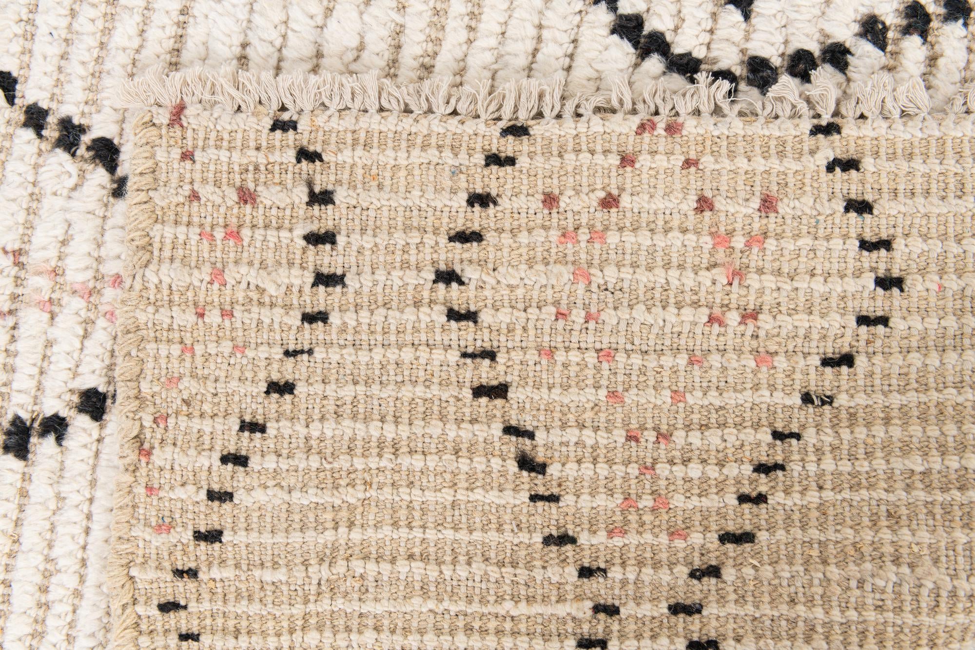 3' 2 x 5' 4 Hand Knotted Moroccan Wool Rug