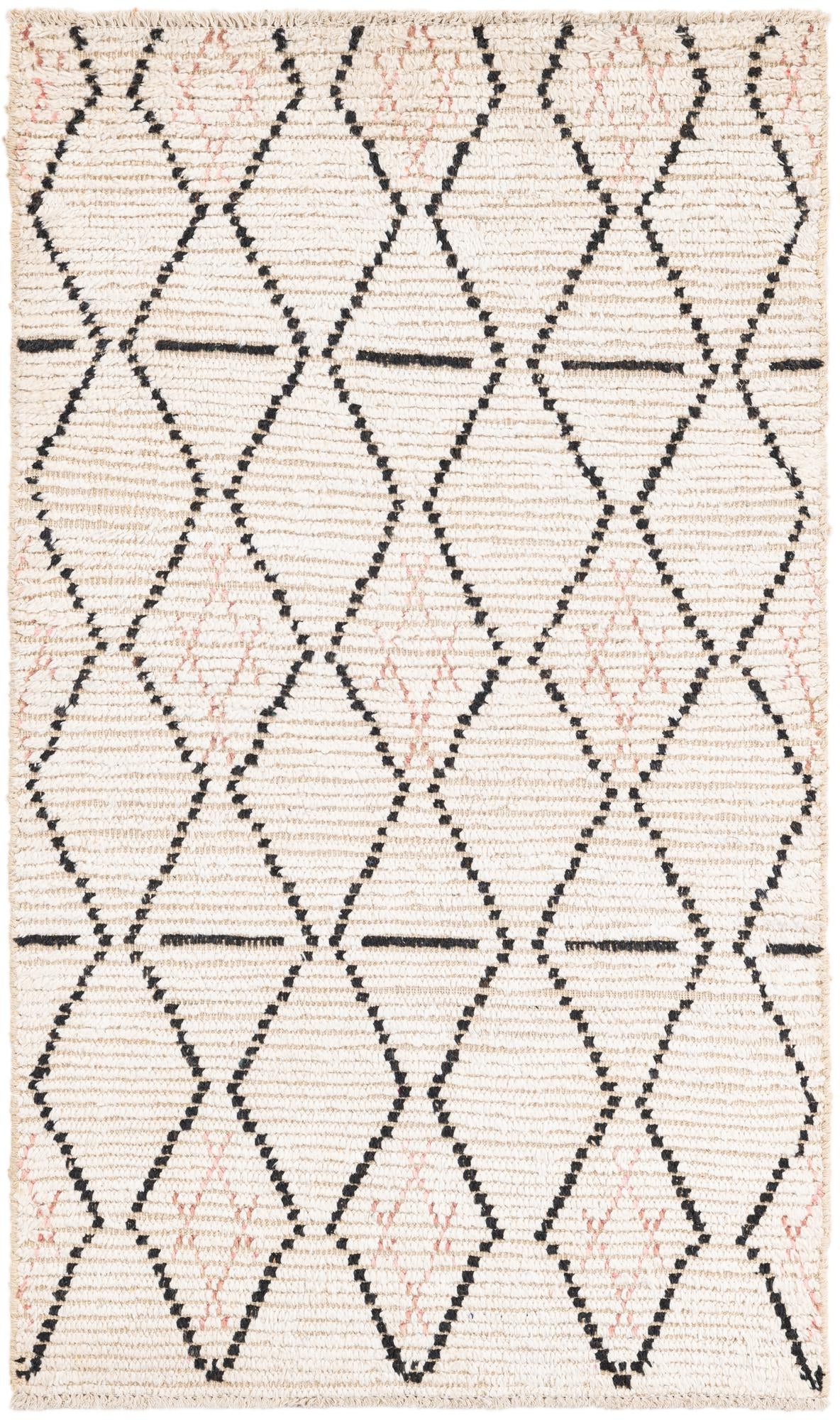 3' 2 x 5' 4 Hand Knotted Moroccan Wool Rug
