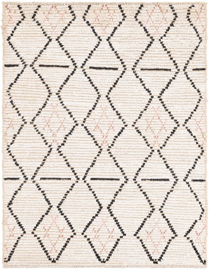Detail image of 3' 2 x 5' 4 Hand Knotted Moroccan Wool Rug
