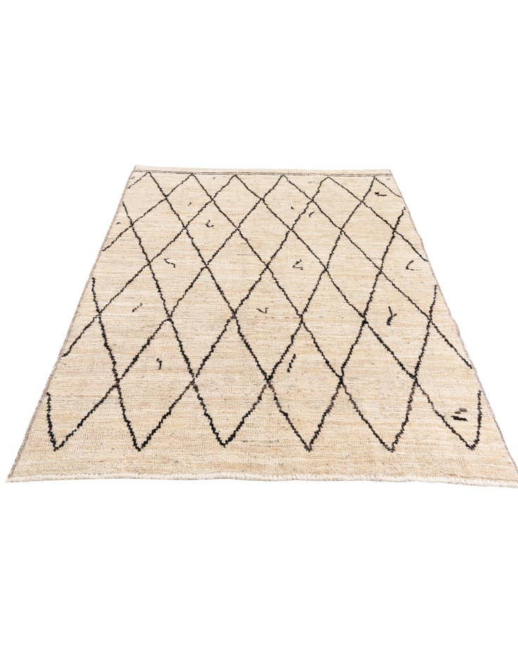 Detail image of 5' 2 x 7' Hand Knotted Moroccan Wool Rug