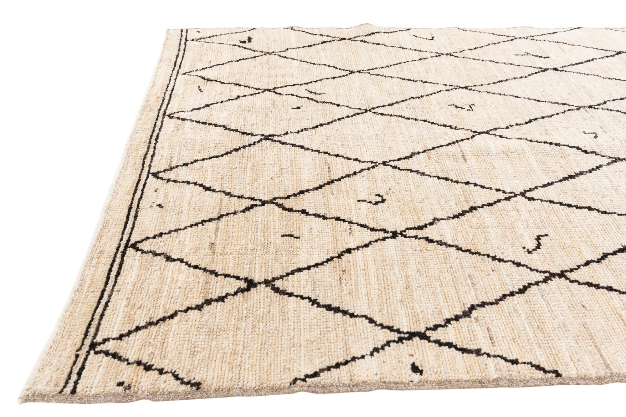 5' 2 x 7' Hand Knotted Moroccan Wool Rug