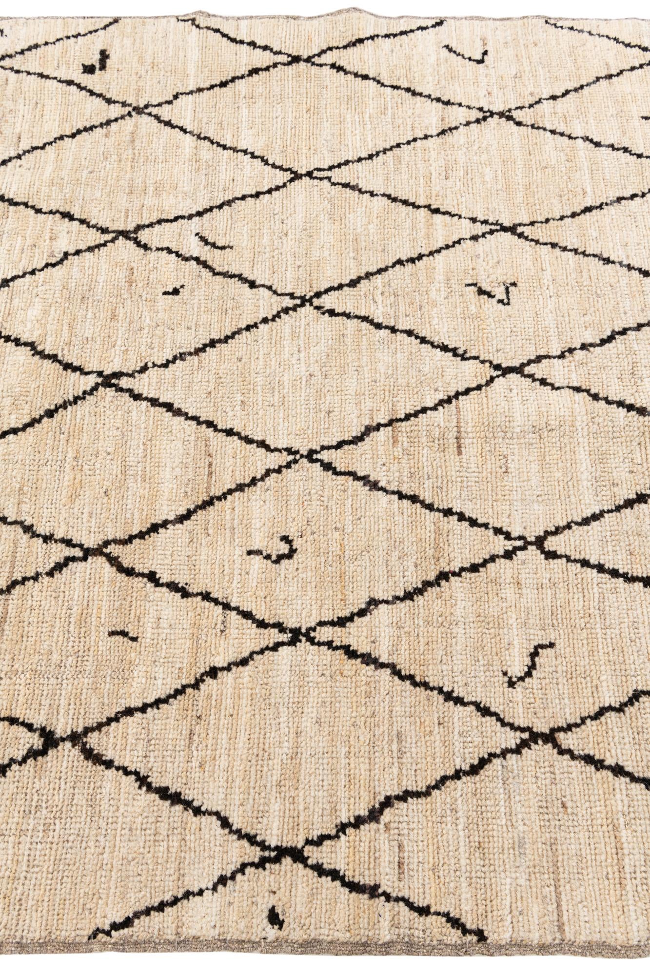 5' 2 x 7' Hand Knotted Moroccan Wool Rug